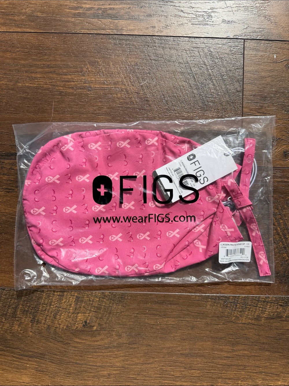 F'ing Pink - BCA Print FIGS Scrub Cap With Buttonholes
